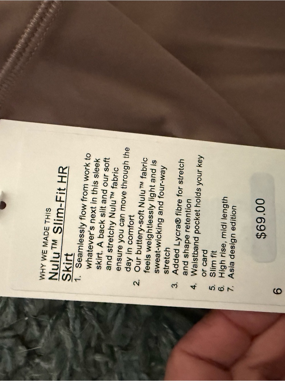 lululemon athletica Women’s Mauve/Taupe High-Rise Pencil Skirt - Picture 4 of 5